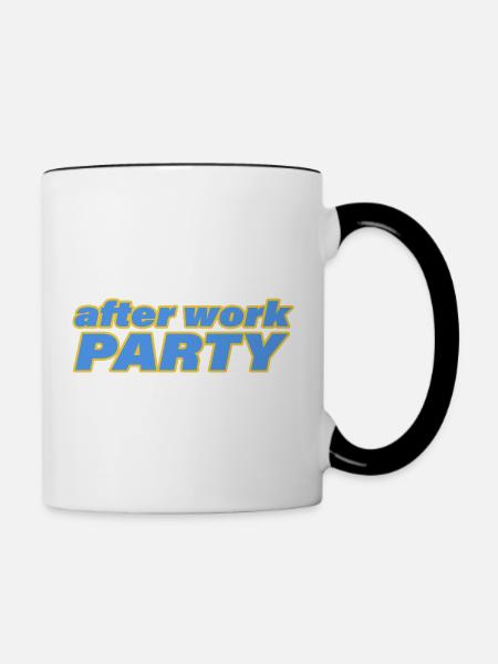 AFTER WORK PARTY - Tasse zweifarbig - Weiß/Schwarz