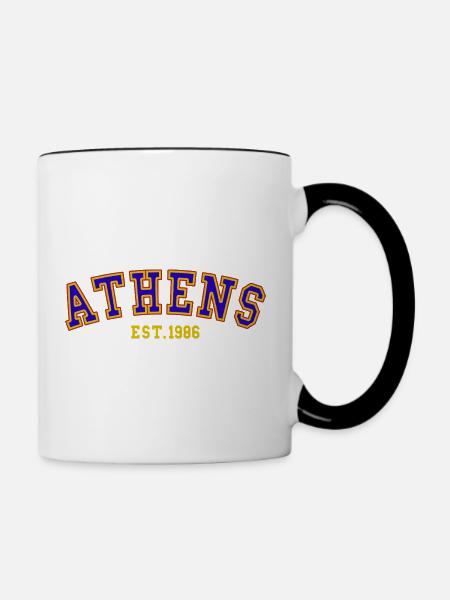 Athen gegründet 1986 - Tasse zweifarbig - Weiß/Schwarz