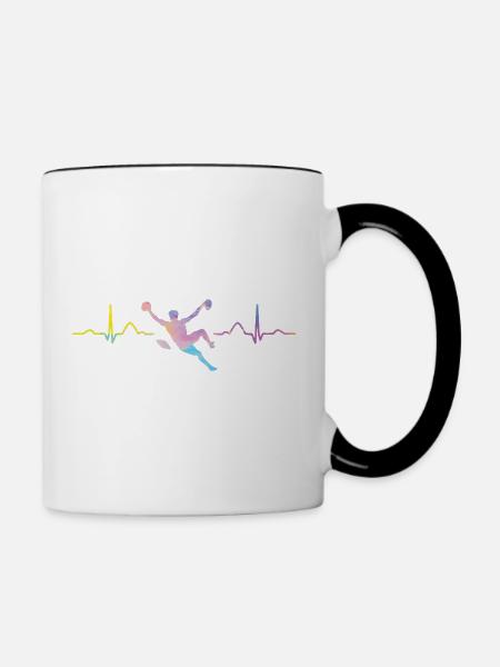 Boulderer Herzschlag Boulder Bouldern - Tasse zweifarbig - Weiß/Schwarz
