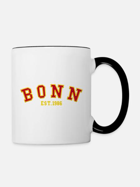 Bonn gegründet 1986 - Tasse zweifarbig - Weiß/Schwarz