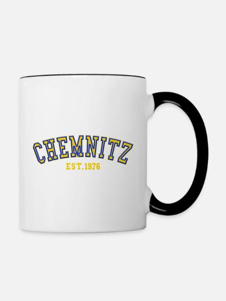 Chemnitz, gegründet 1976 - Tasse zweifarbig - Weiß/Schwarz