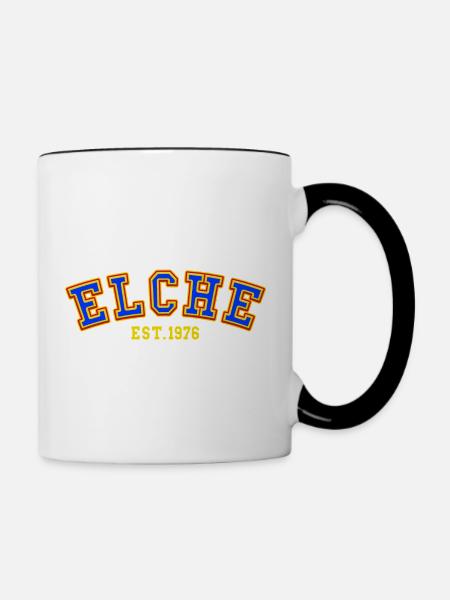 Elche gegründet 1976 - Tasse zweifarbig - Weiß/Schwarz