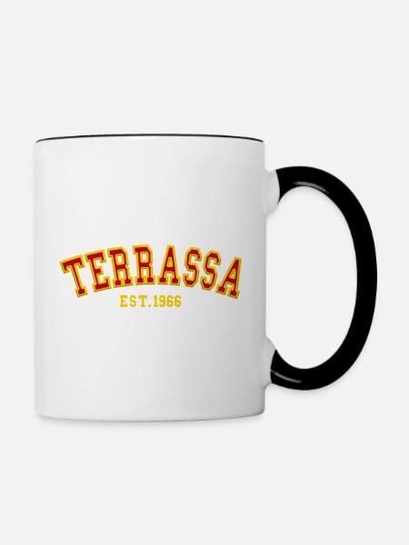 Terrassa, gegründet 1966 - Tasse zweifarbig - Weiß/Schwarz