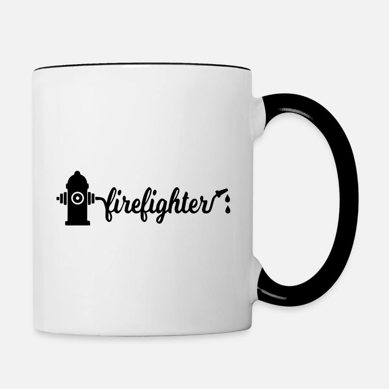 Pompier - Mug contrasté - blanc/noir