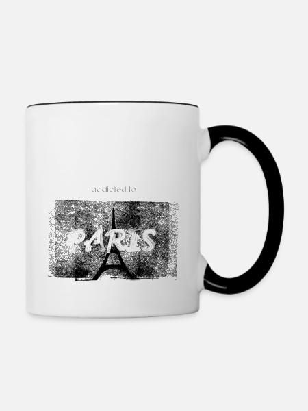addicted to PARIS - Tasse zweifarbig - Weiß/Schwarz