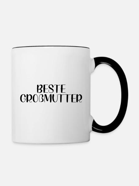 Beste Großmutter - Tasse zweifarbig - Weiß/Schwarz