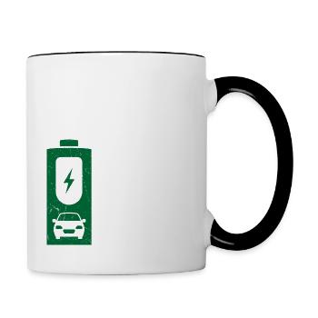 Bremst du Noch Oder Rekuperierst Du Schon? - Tasse zweifarbig - Weiß/Schwarz - Rechts
