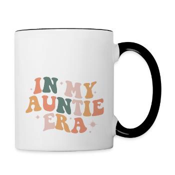 In My Auntie Era Baby Announcement for Aunt - Contrasting Mug - white/black - Right