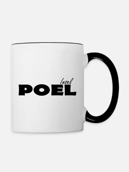 Insel Poel - Tasse zweifarbig - Weiß/Schwarz
