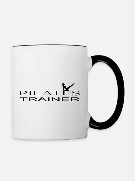 Pilates trainer - Tasse zweifarbig - Weiß/Schwarz