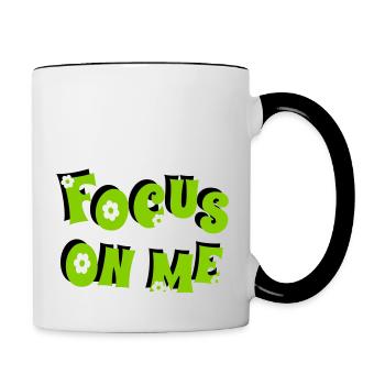 Focus on Me - Contrasting Mug - white/black - Right