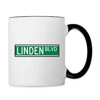 LINDEN BLVD SIGN - Contrasting Mug - white/black - Right