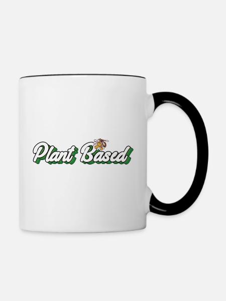 Plant Based Honigbiene - Tasse zweifarbig - Weiß/Schwarz