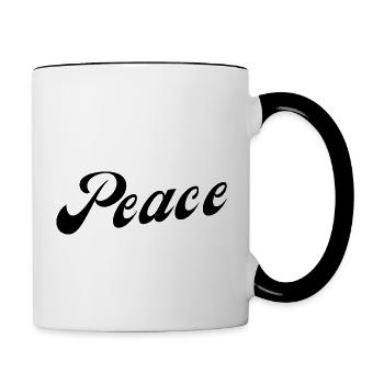 La paix - Mug contrasté - blanc/noir - Droite