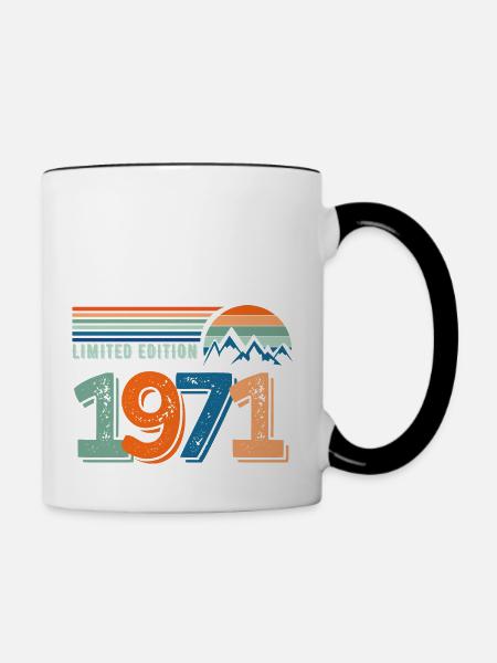 Limitierte Auflage 1971 - Tasse zweifarbig - Weiß/Schwarz