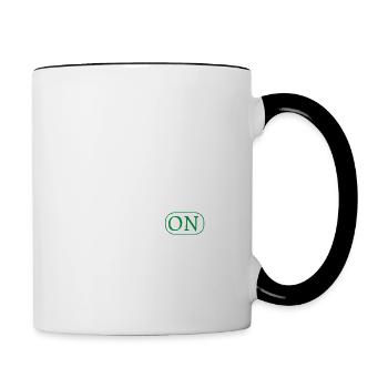 Mode d’extraction de charbon - Mineur de pioche ON - Mug contrasté - blanc/noir - Droite