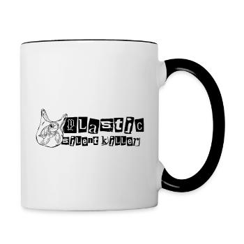 Plastic // Silent Killer // Illustration - Contrasting Mug - white/black - Right