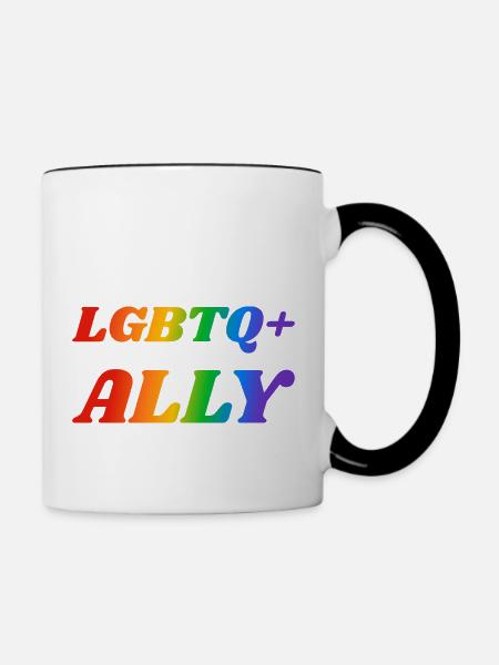 LGBTQ-Verbündeter - Tasse zweifarbig - Weiß/Schwarz