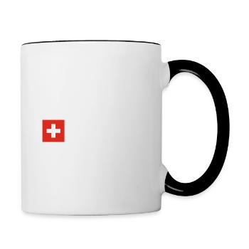Switzerland - Flag - Schwiiz - Suisse - Switzerland - Contrasting Mug - white/black - Right