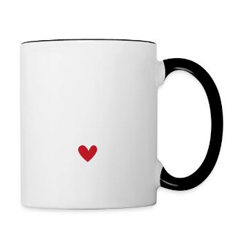 Mama d’amour - cadeau maman - Mug contrasté - blanc/noir - Droite