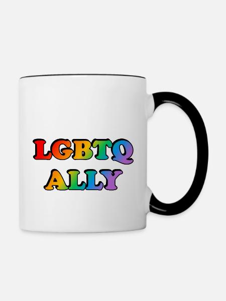 LGBTQ-Verbündeter - Tasse zweifarbig - Weiß/Schwarz