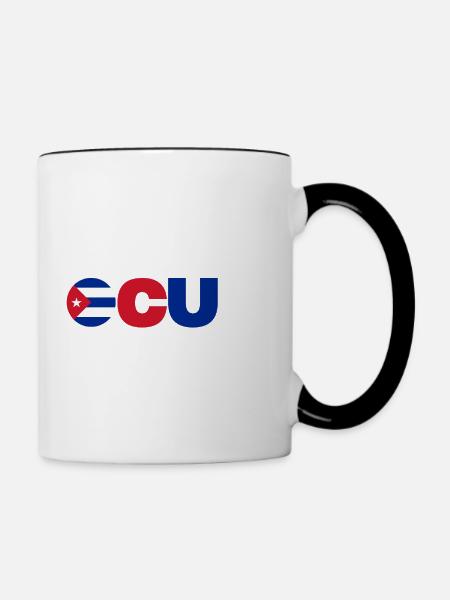 Kuba - Tasse zweifarbig - Weiß/Schwarz