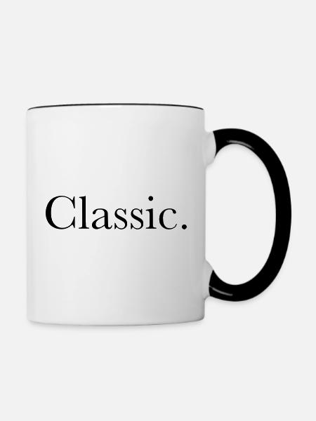 Classic - Tasse zweifarbig - Weiß/Schwarz