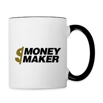 Money maker - Contrasting Mug - white/black - Right