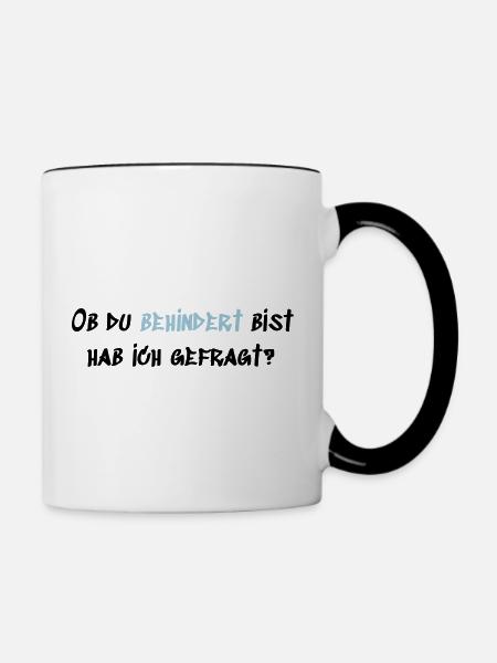 Behindert - Tasse zweifarbig - Weiß/Schwarz