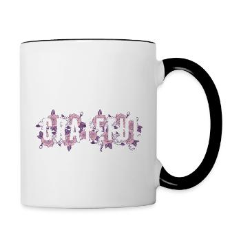 Dankbar - Tasse zweifarbig - Weiß/Schwarz - Rechts