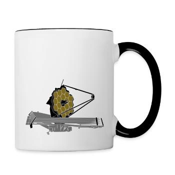 James Webb Weltraumteleskop - Tasse zweifarbig - Weiß/Schwarz - Rechts