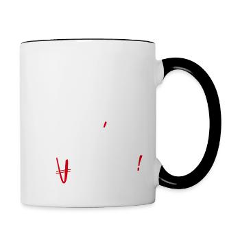 Ich kam, sah und korrigierte - Tasse zweifarbig - Weiß/Schwarz - Rechts