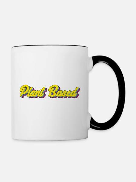 Plant Based - Tasse zweifarbig - Weiß/Schwarz