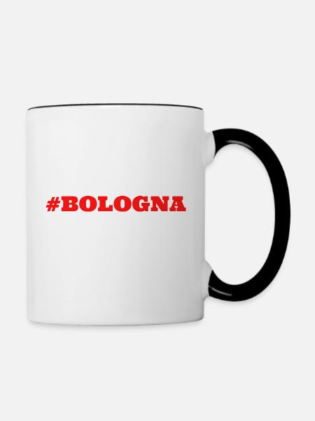 #Bologna Italien - Tasse zweifarbig - Weiß/Schwarz