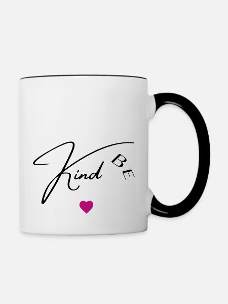 Seien Sie nett - Tasse zweifarbig - Weiß/Schwarz