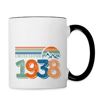 Limitierte Auflage 1938 - Tasse zweifarbig - Weiß/Schwarz - Rechts