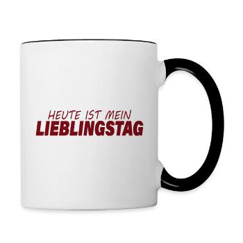 JOUR PRÉFÉRÉ - Mug contrasté - blanc/noir - Droite
