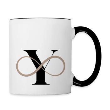 Infinite Letter - Contrasting Mug - white/black - Right