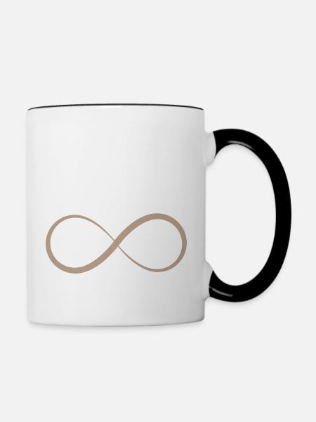 Unendlicher Buchstabe - Tasse zweifarbig - Weiß/Schwarz