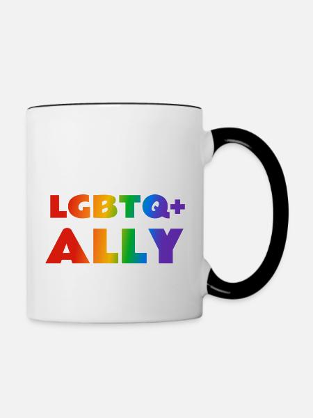 LGBTQ-Verbündeter - Tasse zweifarbig - Weiß/Schwarz