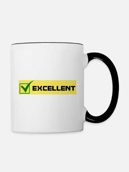 EXCELLENT - Tasse zweifarbig - Weiß/Schwarz