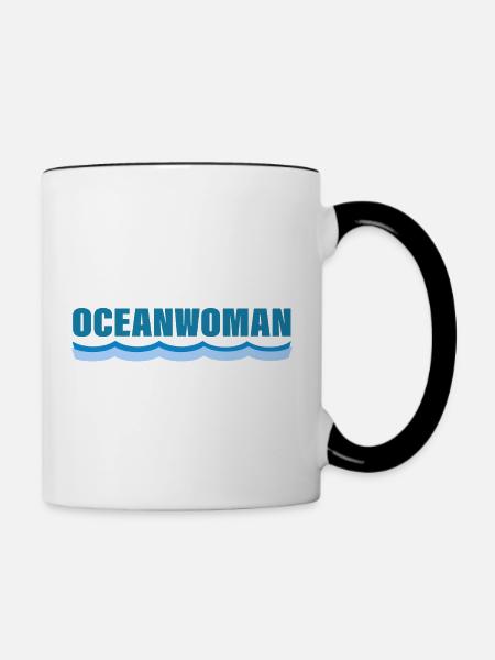 OCEANWOMAN - Tasse zweifarbig - Weiß/Schwarz