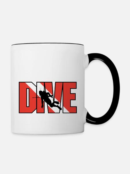 GERÄTETAUCHEN - Tasse zweifarbig - Weiß/Schwarz