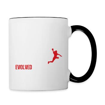 Développé pour l'évolution du handball - Mug contrasté - blanc/noir - Droite
