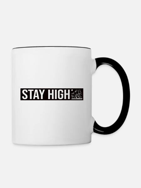 Stay High - Tasse zweifarbig - Weiß/Schwarz