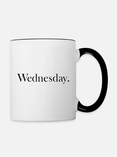Mittwoch - Tasse zweifarbig - Weiß/Schwarz