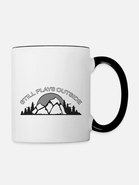 Rock Climbing - Tasse zweifarbig - Weiß/Schwarz