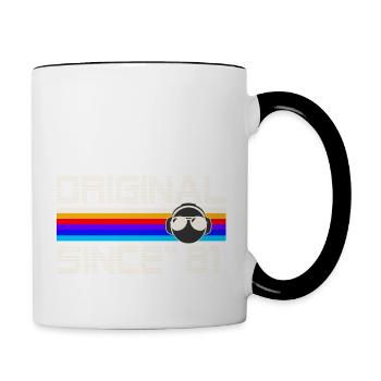 Since 81 - Mug contrasté - blanc/noir - Droite