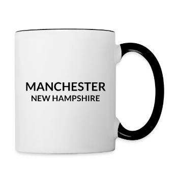 Manchester, New Hampshire, USA - Contrasting Mug - white/black - Right