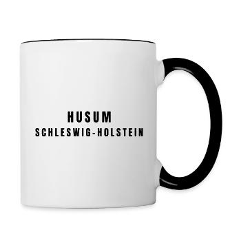 Husum Schleswig-Holstein - Mug contrasté - blanc/noir - Droite